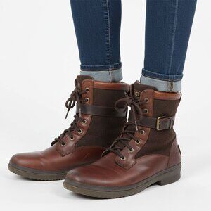 UGG Kesey Waterproof Brown Leather Wool Lace Up Combat Boots Winter Outdoors